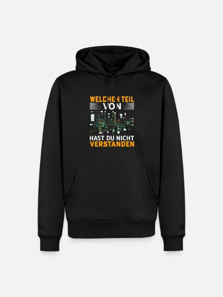 Schaltplan Elektriker Geschenk - Männer Premium Bio Hoodie - Schwarz