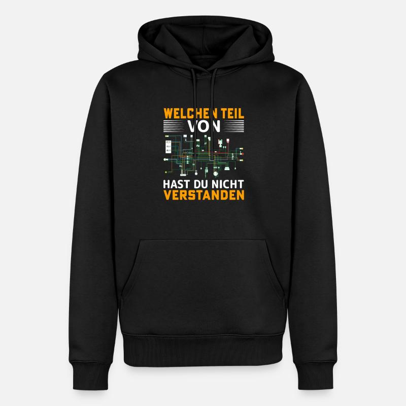 Schaltplan Elektriker Geschenk - Männer Premium Bio Hoodie - Schwarz