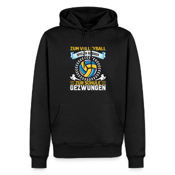 Volleyball Schule Beachvolleyball - Männer Premium Bio Hoodie - Schwarz - Vorne - Nico (187cm)
