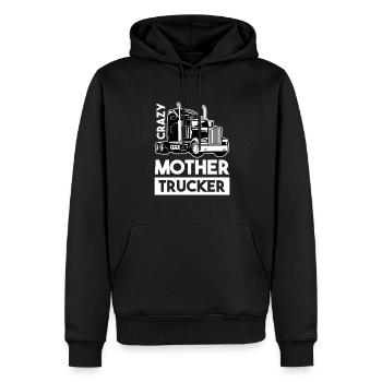 Crazy Mother Trucker - Trucker Driver - Men’s Premium Organic Hoodie - black - Front - Nico (187cm)