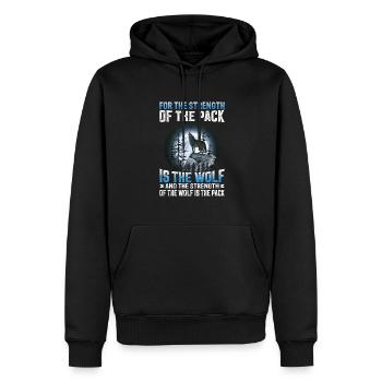 Wolf Saying Wolves Wolf Pack Wolf - Men’s Premium Organic Hoodie - black - Front - Nico (187cm)