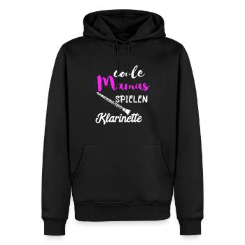 Coole Mamas Spielen Klarinette Musik Klarinettisti - Männer Premium Bio Hoodie - Schwarz - Vorne - Nico (187cm)