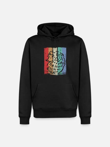 Hérisson - Sweat à capuche Premium bio Homme - noir
