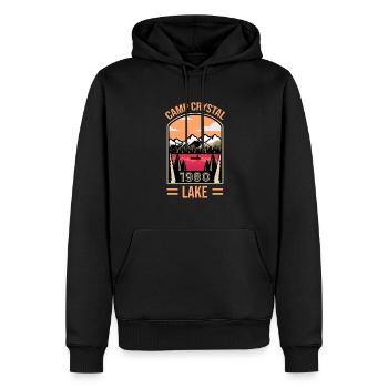 Camp Crystal Lake 1980 Halloween - Sweat à capuche Premium bio Homme - noir - Devant - Nico (187cm)