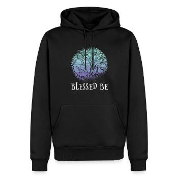 Tree Of Life I Wiccan I Pentacle I Pentagram I - Männer Premium Bio Hoodie - Schwarz - Vorne - Nico (187cm)