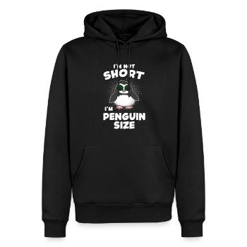 I'm Not Short I'm Penguin Size - Männer Premium Bio Hoodie - Schwarz - Vorne - Nico (187cm)