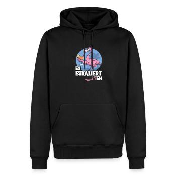 Es Eskaliert Eh Flamingo JGA Polterabend - Männer Premium Bio Hoodie - Schwarz - Vorne - Nico (187cm)