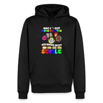 Machs Gut Kindergarten Ich Rocke Jetzt Die Schule - Männer Premium Bio Hoodie - Schwarz - Vorne - Nico (187cm)