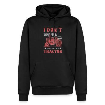 I Don't Snore I Dream I'm A Tractor Farmer - Männer Premium Bio Hoodie - Schwarz - Vorne - Nico (187cm)