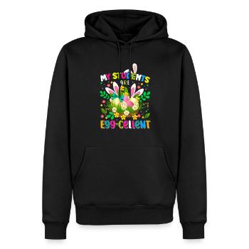 Easter Easter Easter Eggs - Men’s Premium Organic Hoodie - black - Front - Nico (187cm)