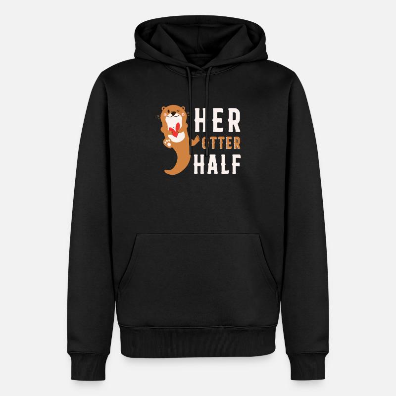 Her Otter Half - Männer Premium Bio Hoodie - Schwarz