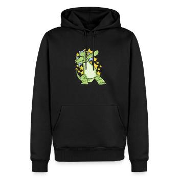 Dabbing Dragon - Sweat à capuche Premium bio Homme - noir - Devant - Nico (187cm)