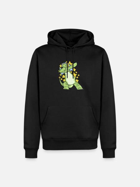 Dabbing Dragon - Men’s Premium Organic Hoodie - black