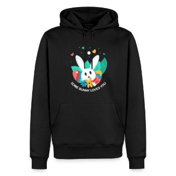 Easter Easter Easter Eggs - Men’s Premium Organic Hoodie - black - Front - Nico (187cm)