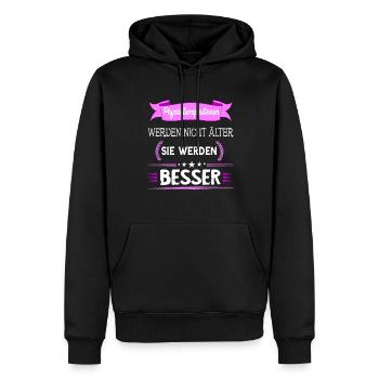Physiotherapeutin Masseurin Physios Therapeutin Or - Männer Premium Bio Hoodie - Schwarz - Vorne - Nico (187cm)