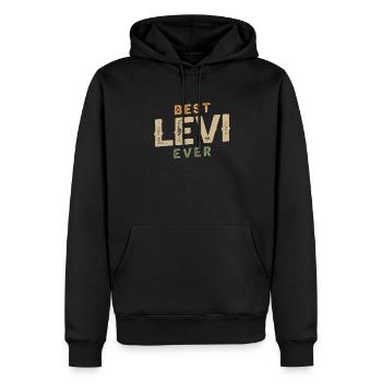 Best Levi Personalisierter Name Funny - Männer Premium Bio Hoodie - Schwarz - Vorne - Nico (187cm)