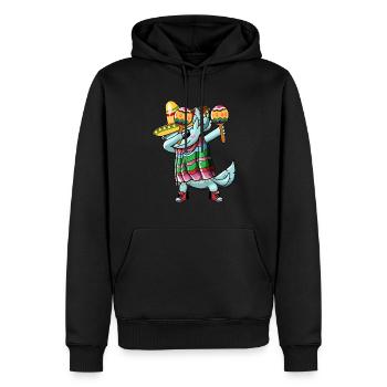Cinco de Mayo Dabbing Axolotl Mexikanischer Sombrero Dab - Männer Premium Bio Hoodie - Schwarz - Vorne - Nico (187cm)