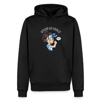 Fille argentine Incassable I Héritage Argentine - Sweat à capuche Premium bio Homme - noir - Devant - Nico (187cm)
