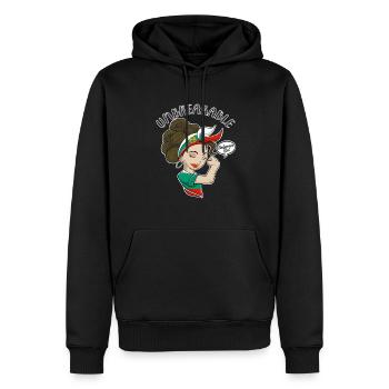 Fille bulgare Incassable Héritage bulgare - Sweat à capuche Premium bio Homme - noir - Devant - Nico (187cm)