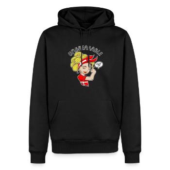 Danish Girl Unbreakable I Danish Heritage I - Männer Premium Bio Hoodie - Schwarz - Vorne - Nico (187cm)