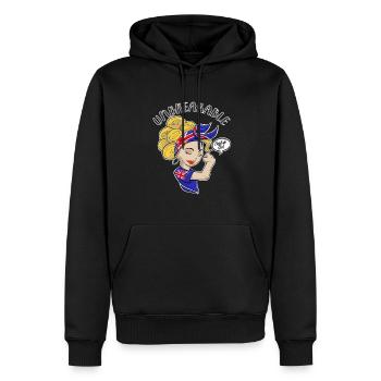 Deutsch Girl Unbreakable I Heritage United - Sweat à capuche Premium bio Homme - noir - Devant - Nico (187cm)