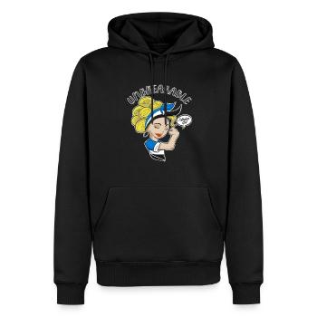 Fille estonienne incassable I Héritage estonien I - Sweat à capuche Premium bio Homme - noir - Devant - Nico (187cm)