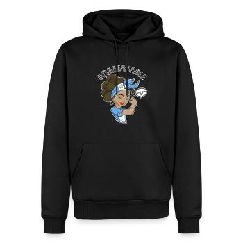 Fille guatémaltèque Incassable I Patrimoine Guatemala - Sweat à capuche Premium bio Homme - noir - Devant - Nico (187cm)