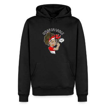 Fille indonésienne Incassable I Héritage Indonésie - Sweat à capuche Premium bio Homme - noir - Devant - Nico (187cm)
