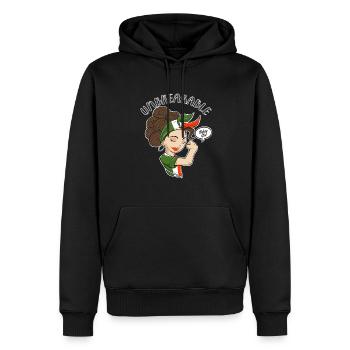 Italie Fille Incassable I Italie Héritage I - Sweat à capuche Premium bio Homme - noir - Devant - Nico (187cm)