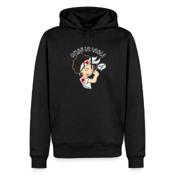 Japanese Girl Unbreakable I Japanese Heritage I - Männer Premium Bio Hoodie - Schwarz - Vorne - Nico (187cm)