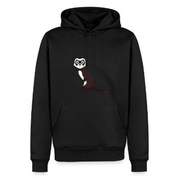 Mes mignons hamsters endormis Nice Hamster Gesc - Sweat à capuche Premium bio Homme - noir - Devant - Nico (187cm)