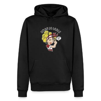Latvian Girl Unbreakable I Latvian Heritage I - Men’s Premium Organic Hoodie - black - Front - Nico (187cm)