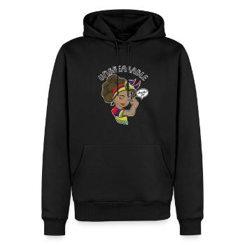 Mauritius Girl Unbreakable Mauritius Heritage - Männer Premium Bio Hoodie - Schwarz - Vorne - Nico (187cm)