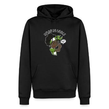 Fille nigériane incassable I Héritage nigérian I - Sweat à capuche Premium bio Homme - noir - Devant - Nico (187cm)