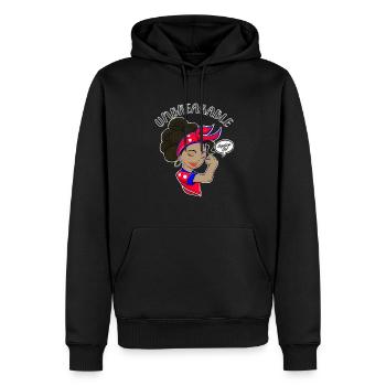 Fille népalaise Incassable I Héritage népalais I - Sweat à capuche Premium bio Homme - noir - Devant - Nico (187cm)