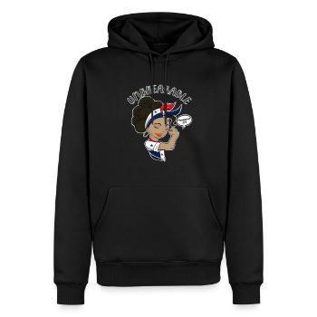 Fille panaméenne Unbreakable Héritage panaméen - Sweat à capuche Premium bio Homme - noir - Devant - Nico (187cm)
