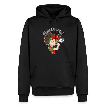 Fille portugaise Unbreakable Héritage portugais - Sweat à capuche Premium bio Homme - noir - Devant - Nico (187cm)
