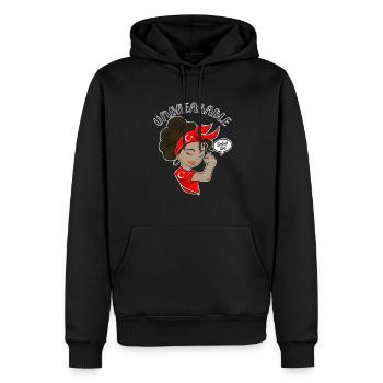Turkish Girl Unbreakable I Turkish Heritage I - Männer Premium Bio Hoodie - Schwarz - Vorne - Nico (187cm)