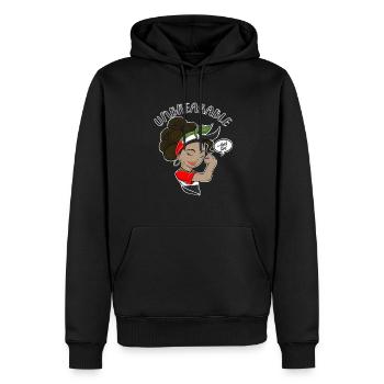 Arab Girl Unbreakable I Heritage United Arab - Männer Premium Bio Hoodie - Schwarz - Vorne - Nico (187cm)