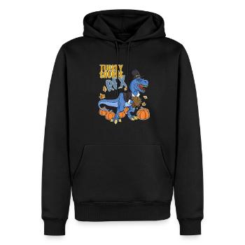 Turquie Saurus Rex I TRex Pilgrim Hat I Dinosaure - Sweat à capuche Premium bio Homme - noir - Devant - Nico (187cm)