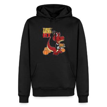 Turquie Saurus Rex I TRex Pilgrim Hat I Dinosaure - Sweat à capuche Premium bio Homme - noir - Devant - Nico (187cm)