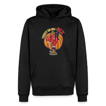 Turquie Saurus Rex I TRex Pilgrim Hat I Dinosaure - Sweat à capuche Premium bio Homme - noir - Devant - Nico (187cm)