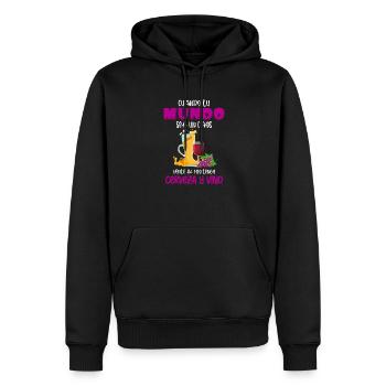 Mundo Sea Un Caos Vente Al Mio Tengo Cerveza Y - Sweat à capuche Premium bio Homme - noir - Devant - Nico (187cm)