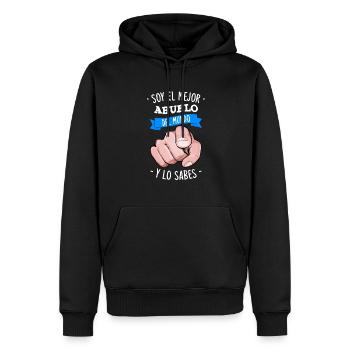 Soy El Mejor Abuelo Del Mundo Y Lo Sabes - Sweat à capuche Premium bio Homme - noir - Devant - Nico (187cm)