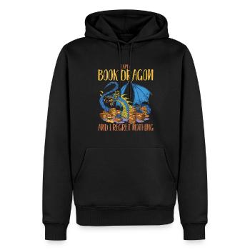 Bookish Bookaholic J’adore les livres Plus de livres le - Sweat à capuche Premium bio Homme - noir - Devant - Nico (187cm)