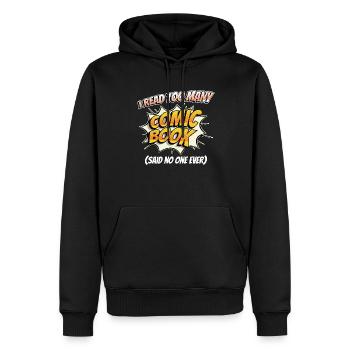 Amateurs de lecture Style de vie Amateurs de livres Gesch - Sweat à capuche Premium bio Homme - noir - Devant - Nico (187cm)