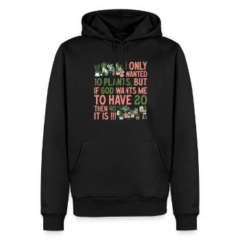 Vintage I love my garden planting Gartenar - Men’s Premium Organic Hoodie - black - Front - Nico (187cm)