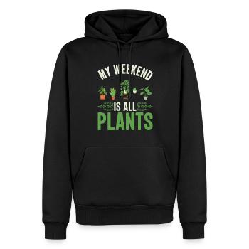 Entspannen und abschalten Blumen pflanzen und ernt - Männer Premium Bio Hoodie - Schwarz - Vorne - Nico (187cm)