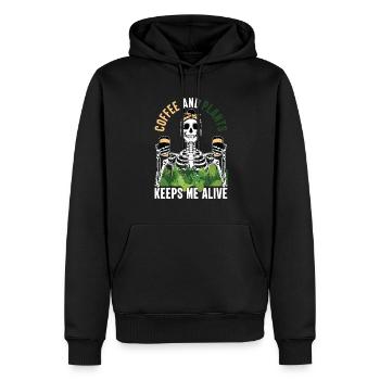 Récolter Fleurs Style de vie Plantation Jardinage Ges - Sweat à capuche Premium bio Homme - noir - Devant - Nico (187cm)