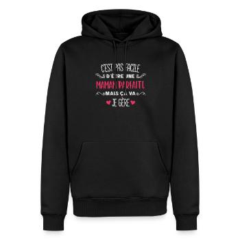 C'est Pas Facile D'être Une Maman Parfaite Mais - Sweat à capuche Premium bio Homme - noir - Devant - Nico (187cm)
